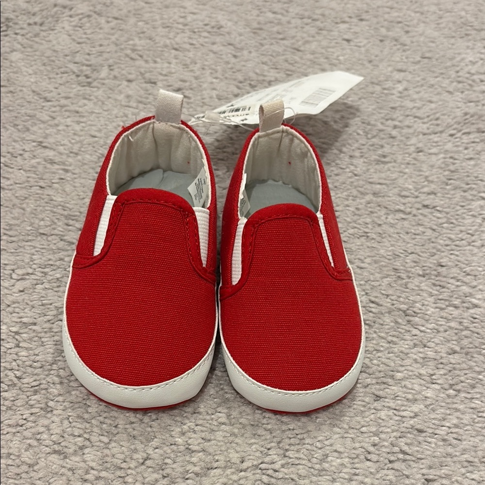 Red Slip-On Baby Shoes